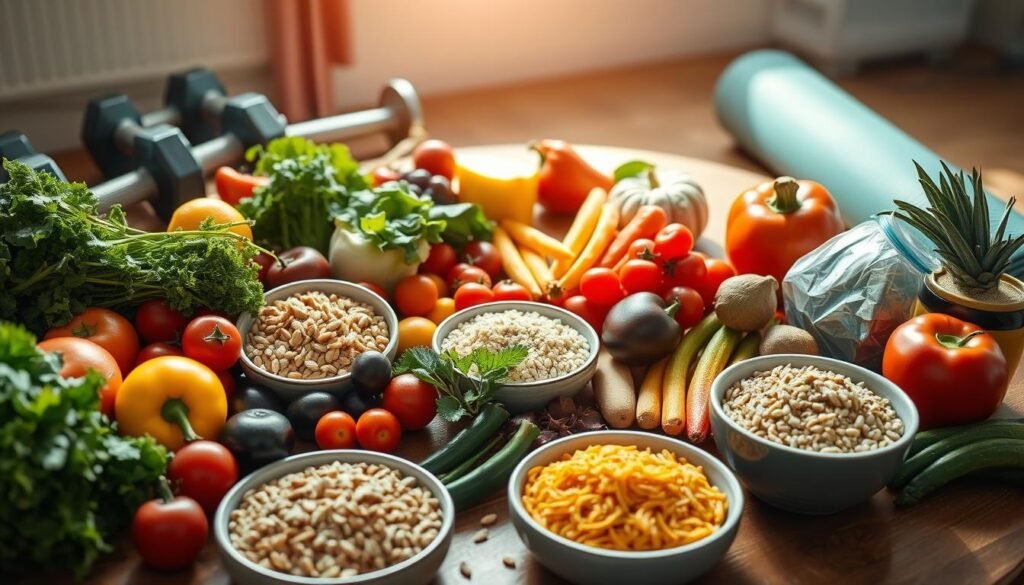 dieta saludable, ejercicio regular, control de peso