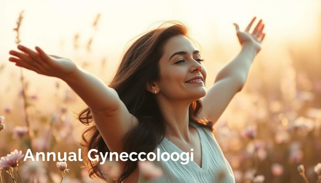 Mujer revisando su salud ginecológica