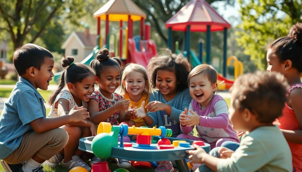 Niños jugando juntos