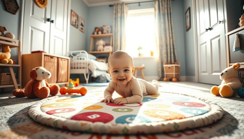 baby doing tummy time