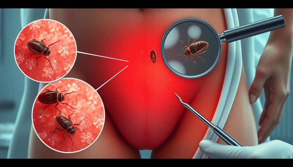 Diagnóstico de pediculosis púbica