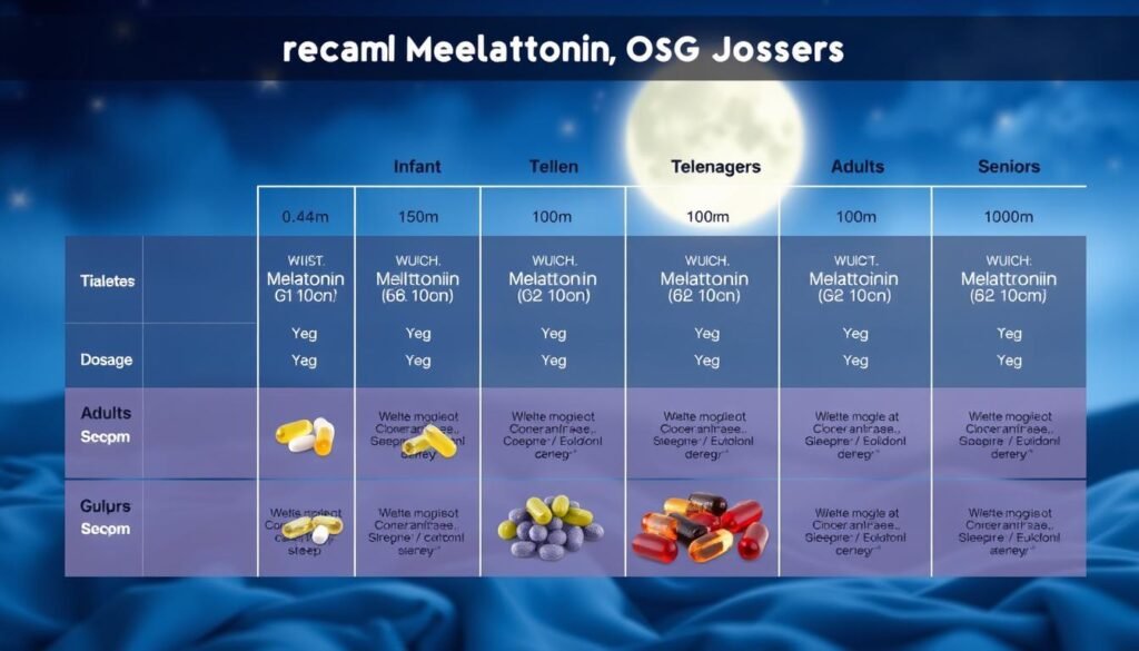 Dosificación de melatonina según edad