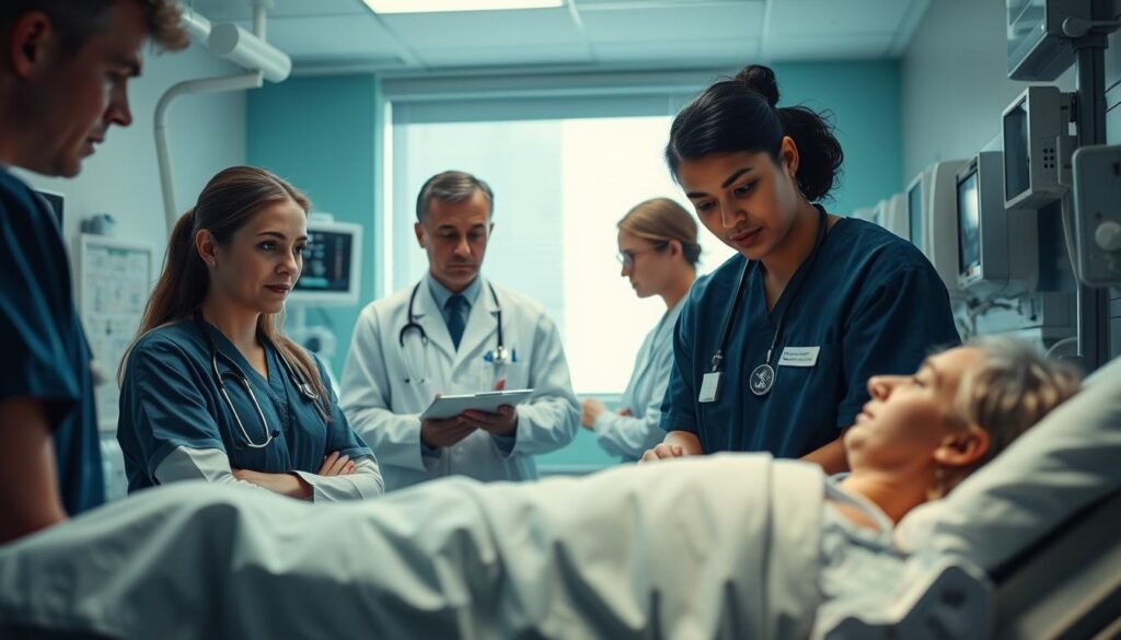 Equipo multidisciplinario tratando sepsis
