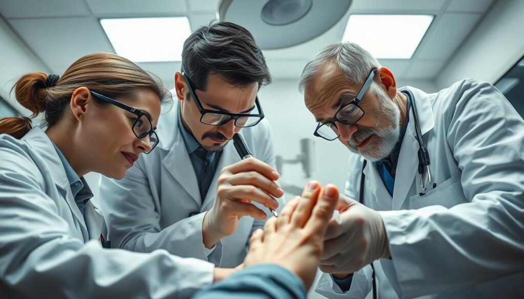 Expertos tratando hongos en uñas
